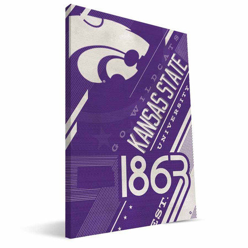 Kansas State Wildcats Retro Canvas Print