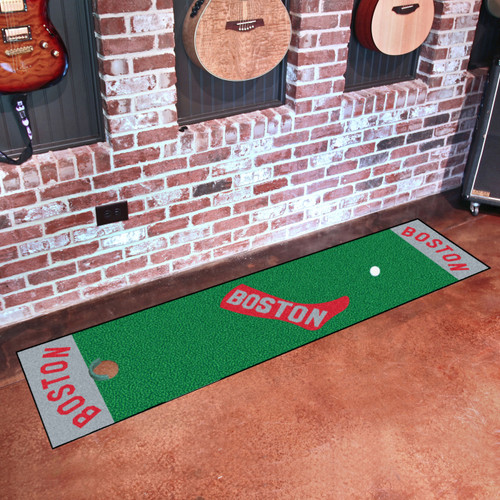 Boston Red Sox Retro Golf Putting Green Mat