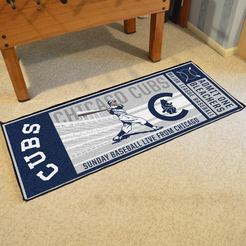 Chicago Cubs Retro Ticket Runner Rug