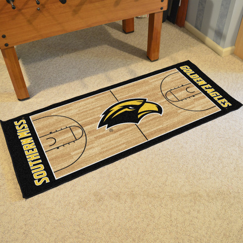 Southern Mississippi Golden Eagles Basketball Court Runner Rug