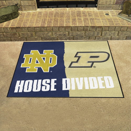 Notre Dame Fighting Irish/Purdue Boilermakers House Divided Mat