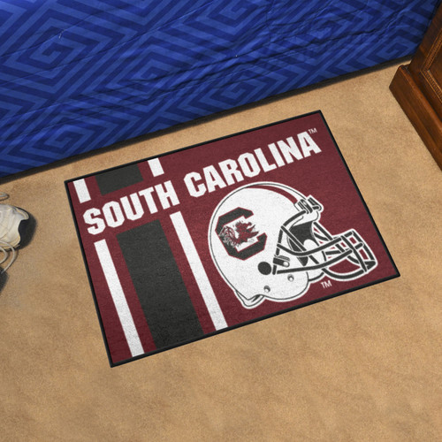 South Carolina Gamecocks Uniform Inspired Starter Rug