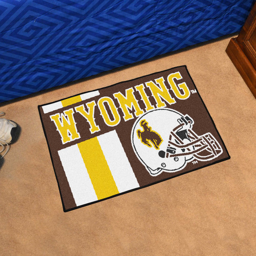 Wyoming Cowboys Uniform Inspired Starter Rug