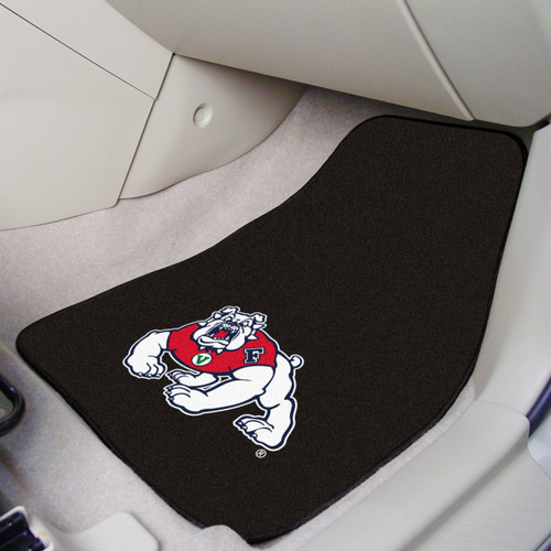 Fresno State Bulldogs Black 2-Piece Carpet Car Mats