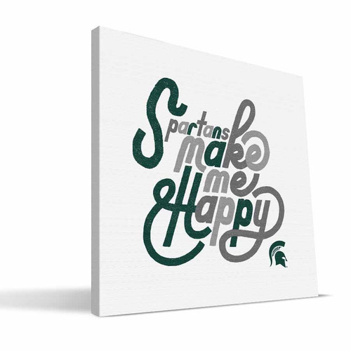 Michigan State Spartans Happy Canvas Print