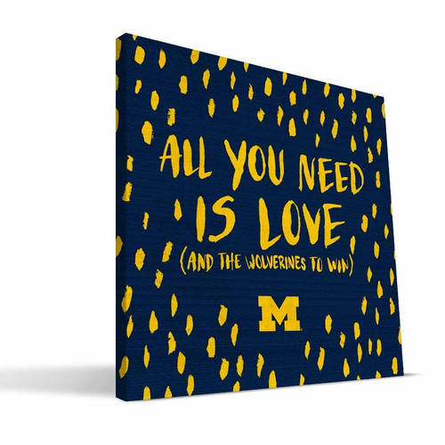 Michigan Wolverines 12" x 12" All You Need Canvas Print