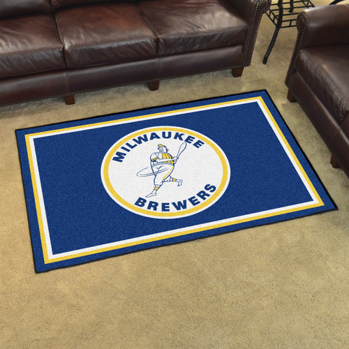 Milwaukee Brewers Retro 4 X 6 Area Rug