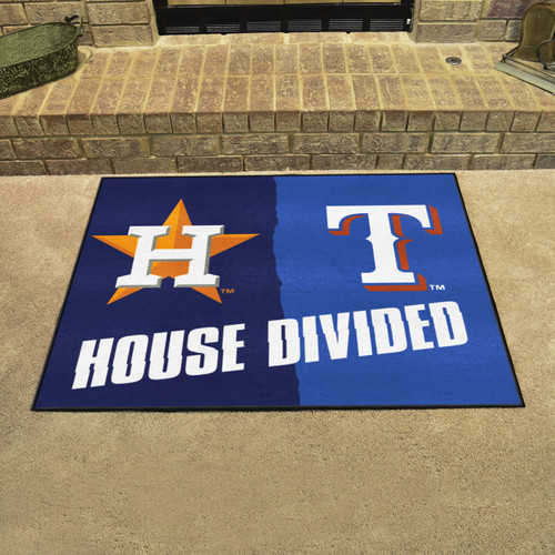 Houston Astros/Texas Rangers House Divided Mat