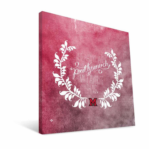 Miami of Ohio Redhawks 12" x 12" Favorite Thing Canvas Print