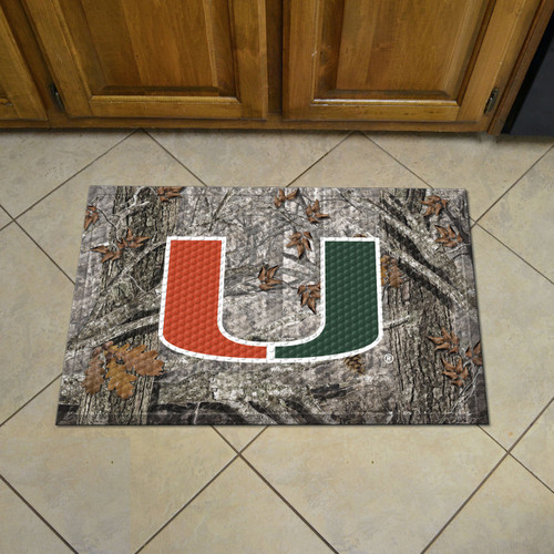 Miami Hurricanes Camo Scraper Door Mat