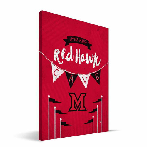 Miami of Ohio Redhawks 8" x 12" Little Man Canvas Print