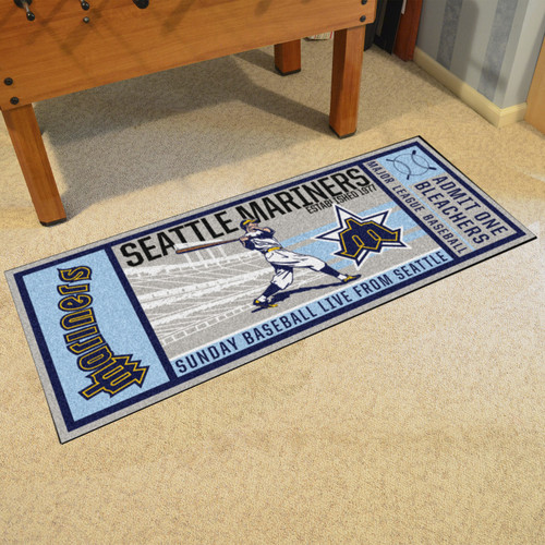 Seattle Mariners Retro Ticket Runner Rug