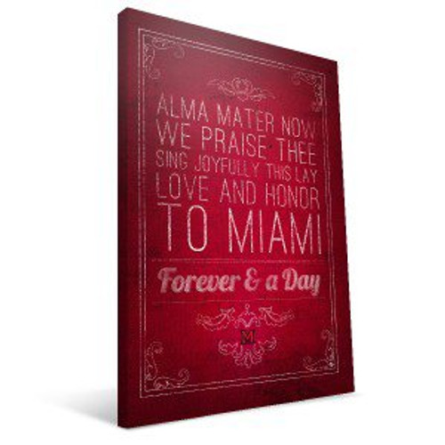 Miami of Ohio Redhawks 16" x 24" Song Canvas Print