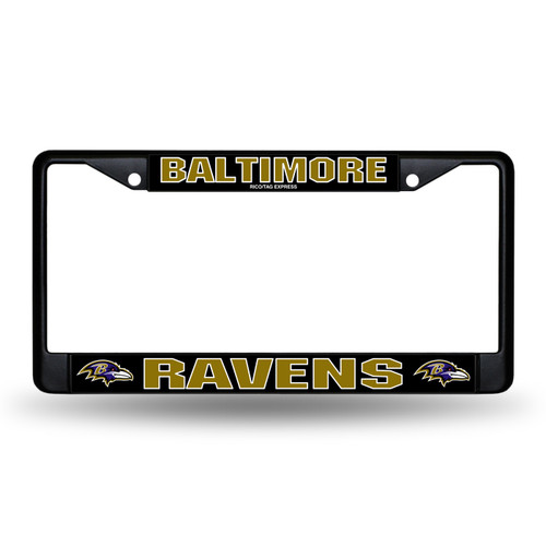 Baltimore Ravens Black Metal License Plate Frame