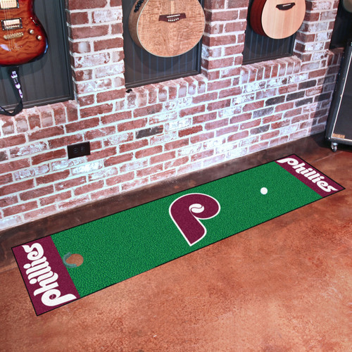 Philadelphia Phillies Retro MLB Golf Putting Green Mat