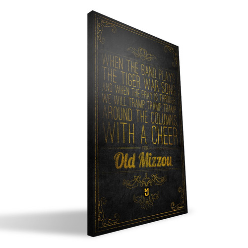 Missouri Tigers 16" x 24" Song Canvas Print