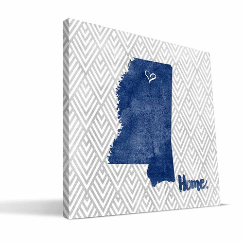 Mississippi Rebels 12" x 12" Home Canvas Print