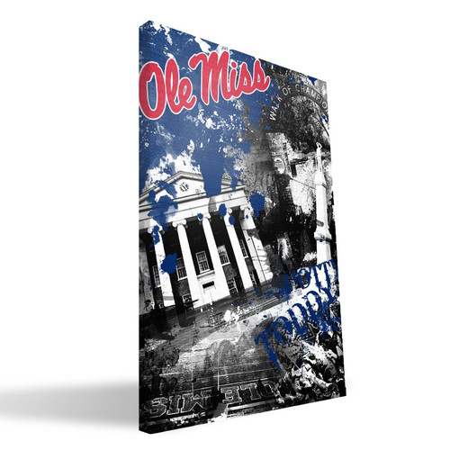 Mississippi Rebels 16" x 24" Spirit Canvas Print