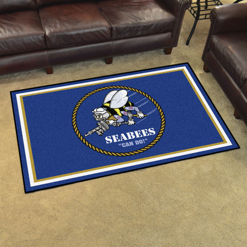 Navy Midshipmen 4 X 6 Area Rug