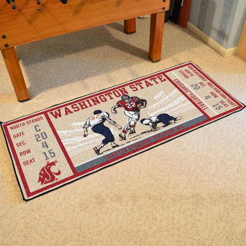 Washington State Cougars Ticket Runner Rug