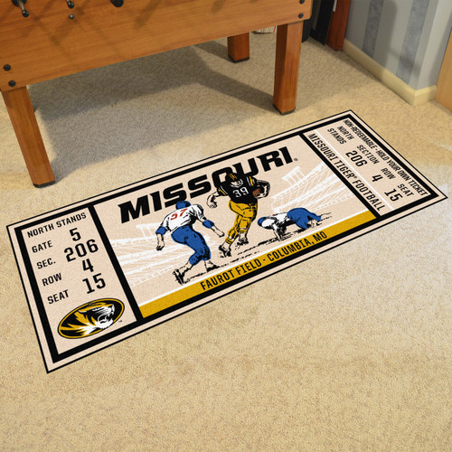 Missouri Tigers Ticket Runner Rug