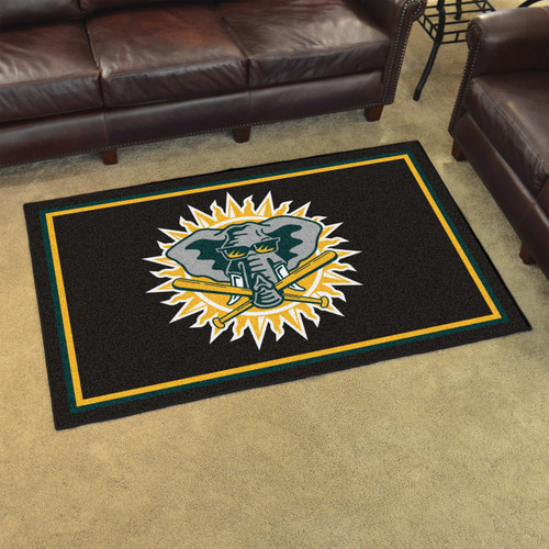 Oakland Athletics Retro MLB 4 X 6 Area Rug