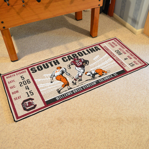 South Carolina Gamecocks Ticket Runner Rug