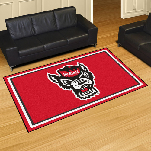 North Carolina State Wolfpack Wolf Head 5' x 8' Area Rug