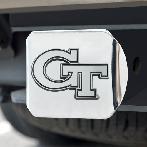 Georgia Tech Yellow Jackets Chrome Metal Hitch Cover