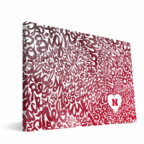 Nebraska Cornhuskers 8" x 12" Watercolor Canvas Print