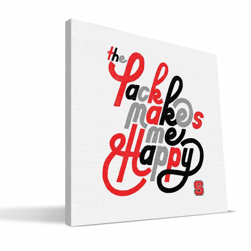 North Carolina State Wolfpack Happy Canvas Print