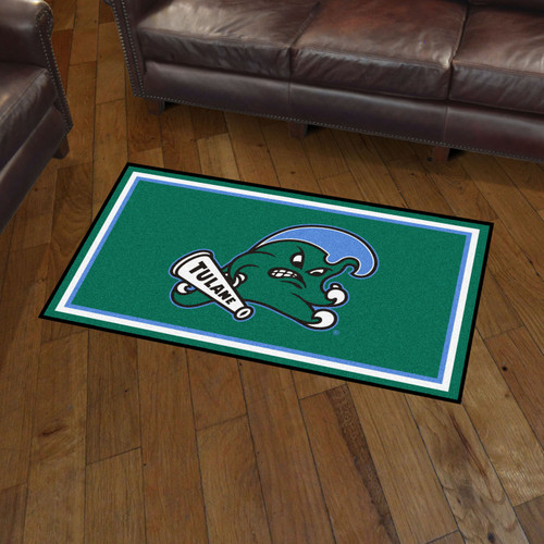 Tulane Green Wave 3' x 5' Area Rug