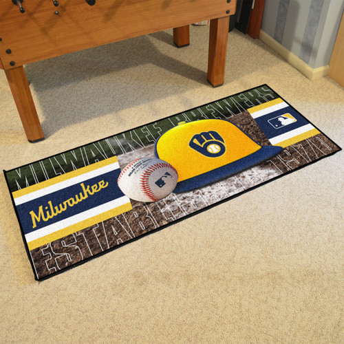 Milwaukee Brewers MLB Baseball Runner Rug