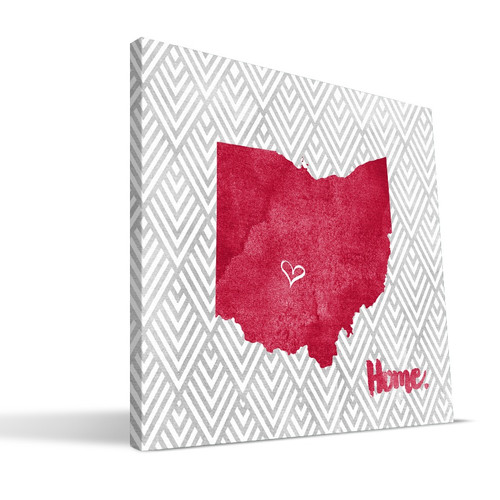 Ohio State Buckeyes 12" x 12" Home Canvas Print