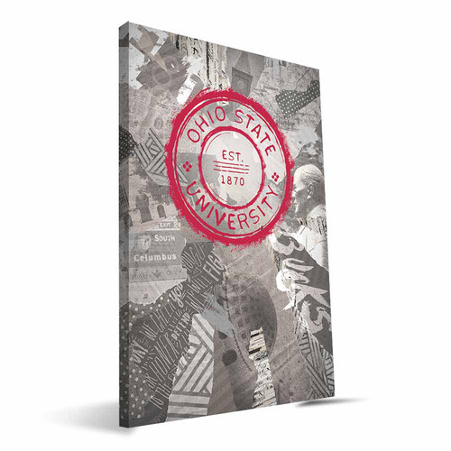 Ohio State Buckeyes 16" x 24" Scrapbook Canvas Print