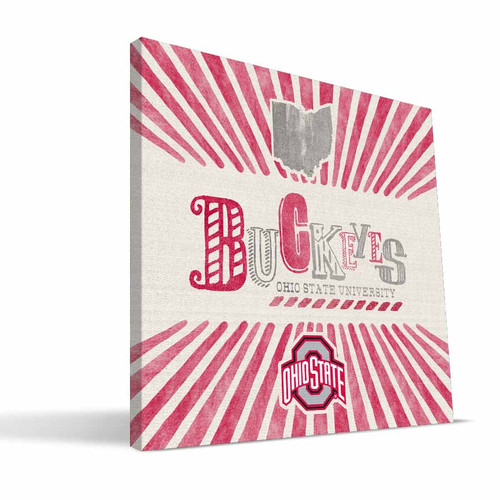 Ohio State Buckeyes State Canvas Print