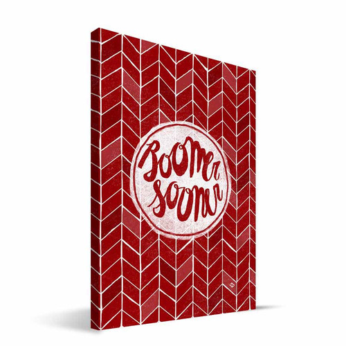 Oklahoma Sooners 8" x 12" Geometric Canvas Print