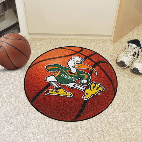 Miami Hurricanes Logo Basketball Mat