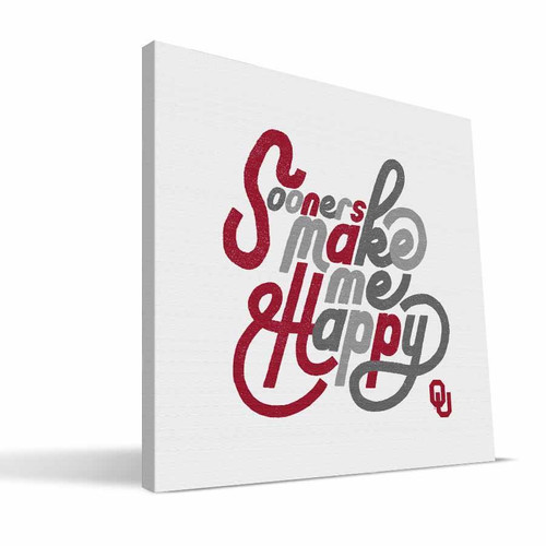 Oklahoma Sooners Happy Canvas Print