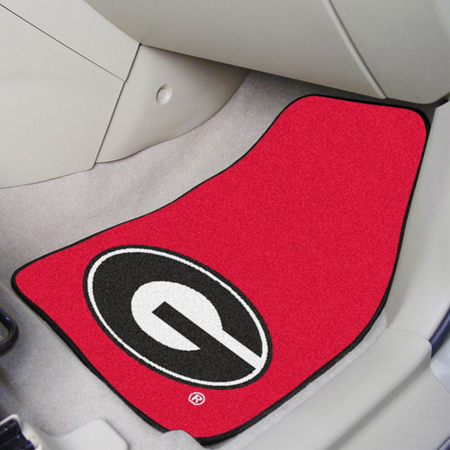 Georgia Bulldogs Red 2-Piece Carpet Car Mats