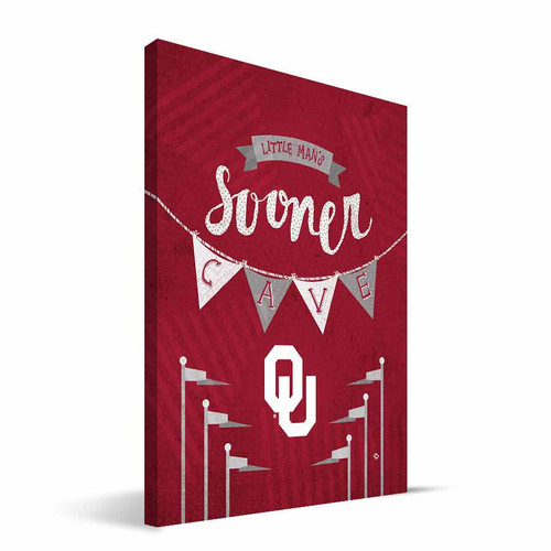 Oklahoma Sooners 8" x 12" Little Man Canvas Print