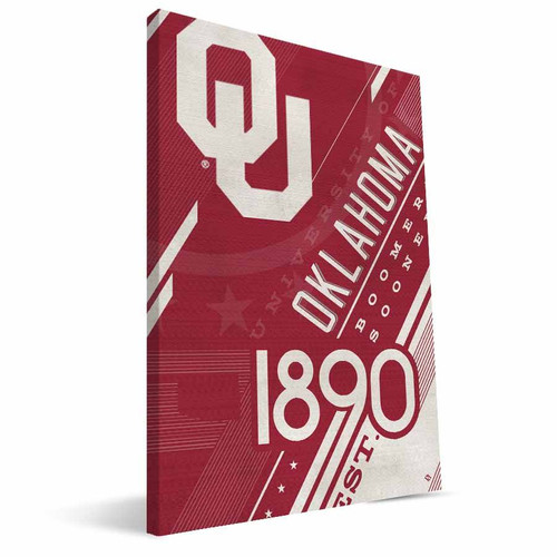 Oklahoma Sooners Retro Canvas Print