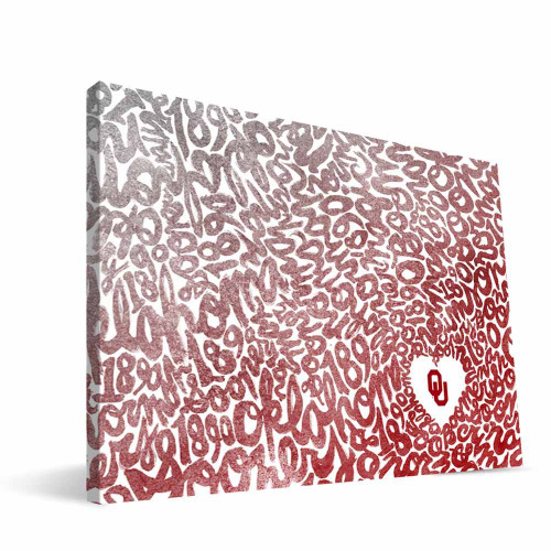 Oklahoma Sooners 8" x 12" Watercolor Canvas Print