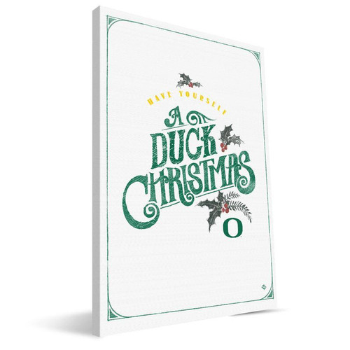 Oregon Ducks 8" x 12" Merry Little Christmas Canvas Print
