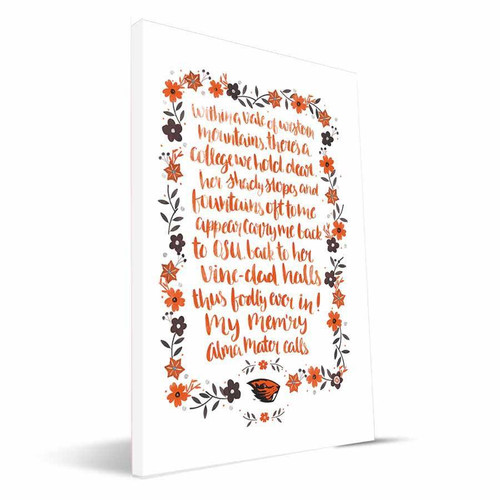 Oregon State Beavers Hand-Painted Song Canvas Print
