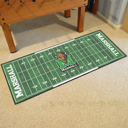 Marshall Thundering Herd Logo Football Field Runner Rug