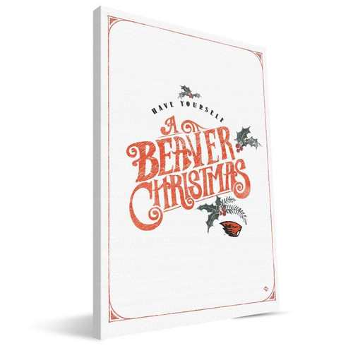 Oregon State Beavers 8" x 12" Merry Little Christmas Canvas Print