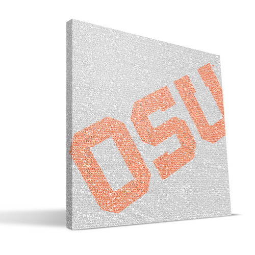 Oregon State Beavers 16" x 16" Typo Canvas Print