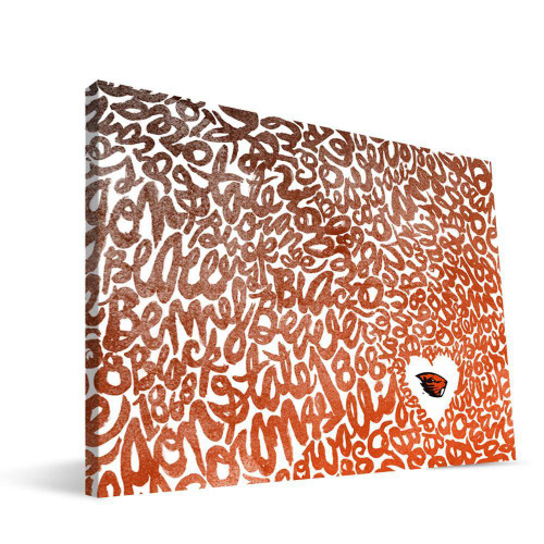 Oregon State Beavers 8" x 12" Watercolor Canvas Print
