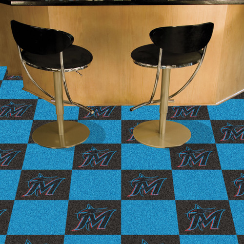 Miami Marlins Team Carpet Tiles